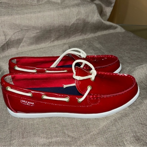 Cole Haan Shoes - Cole Haan Red Women’s Nantucket Camp Moccasin Size 9